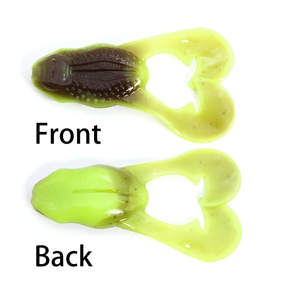 FISH PIERCING 73mm Floating Soft Fishing Lure Frog Baits Trout Bass Lure Silicone Swimbait Jigging Wobblers For Pike Artifical Rubber Bait