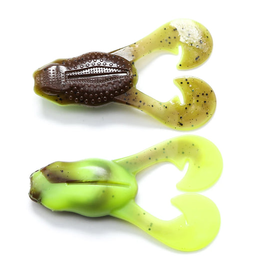 FISH PIERCING 73mm Floating Soft Fishing Lure Frog Baits Trout Bass Lure Silicone Swimbait Jigging Wobblers For Pike Artifical Rubber Bait