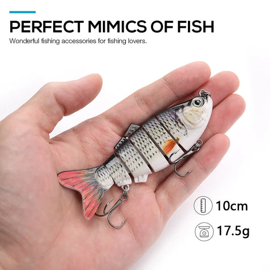 FISH PIERCING Sinking Wobblers Fishing Lures 10cm 17.5g 6 Multi Jointed Swimbait Hard Artificial Bait Pike/Bass Fishing Lure Crankbait