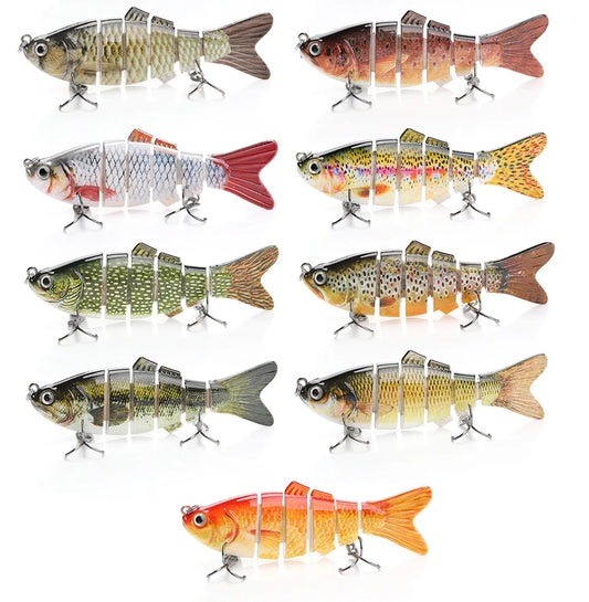 FISH PIERCING Sinking Wobblers Fishing Lures 10cm 17.5g 6 Multi Jointed Swimbait Hard Artificial Bait Pike/Bass Fishing Lure Crankbait