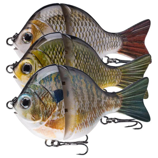FISH PIERCING 1PCS 9CM 34.5G Glide Bait Single-jointed Plastic Swimbait Sunfish Fishing Bass Lures