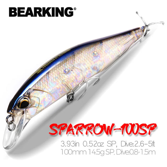 FISH PIERCING LURES 10cm 15g  hot model fishing lures hard bait 14color for choose minnow quality professional minnow depth0.8-1.5m