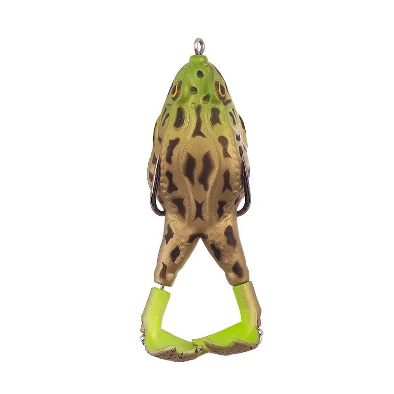 FISH PIERCING Frog Lure Double Propeller Legs Silicone Soft Baits 13.6g 16.6g Topwater Wobblers Artificial Bait For Bass Catfish Fishing Tools
