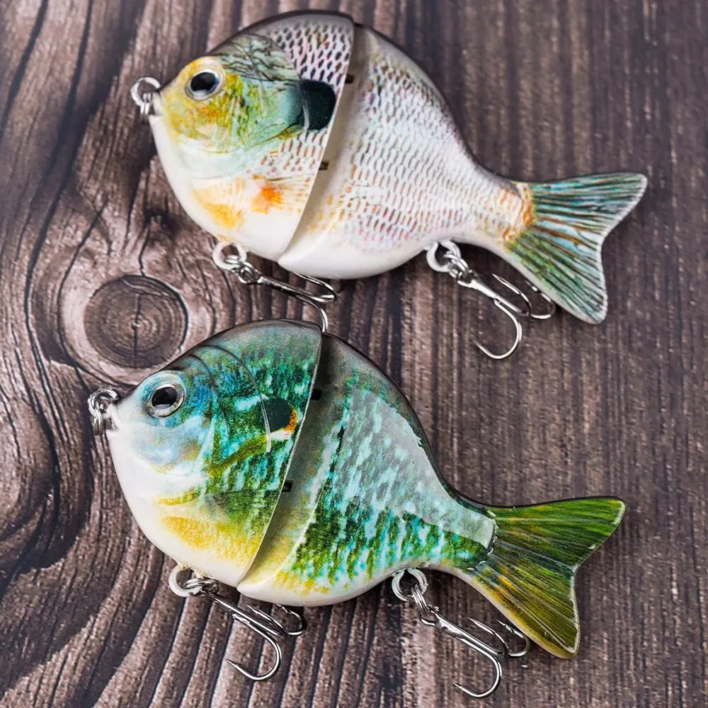 FISH PIERCING 1PCS 9CM 34.5G Glide Bait Single-jointed Plastic Swimbait Sunfish Fishing Bass Lures