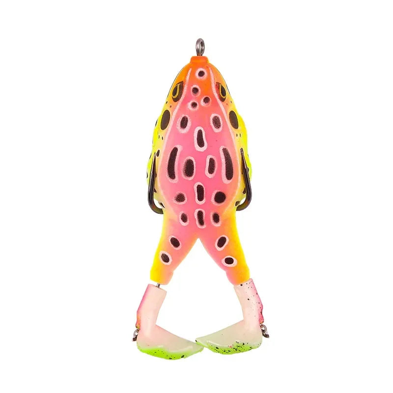 FISH PIERCING Frog Lure Double Propeller Legs Silicone Soft Baits 13.6g 16.6g Topwater Wobblers Artificial Bait For Bass Catfish Fishing Tools