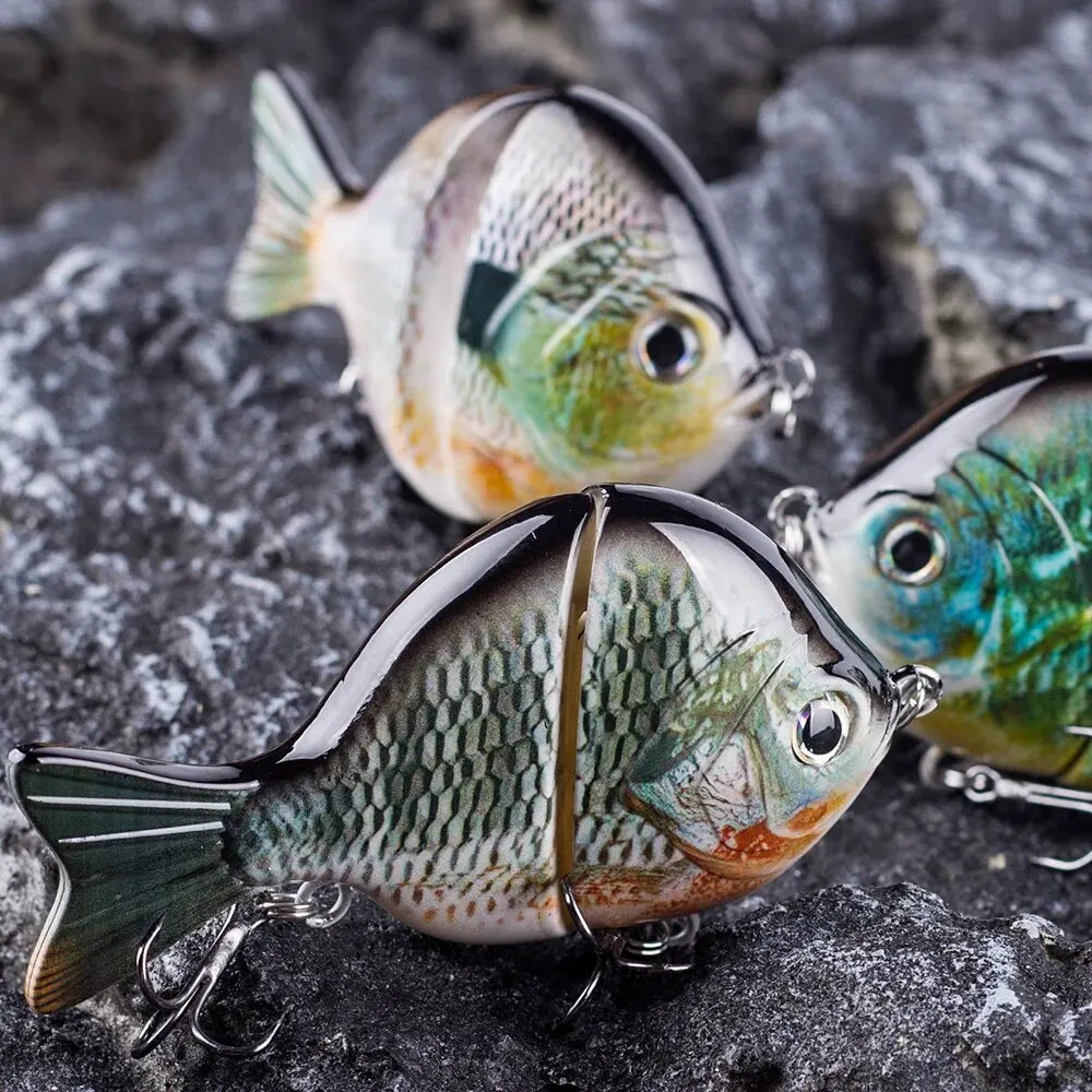 FISH PIERCING 1PCS 9CM 34.5G Glide Bait Single-jointed Plastic Swimbait Sunfish Fishing Bass Lures