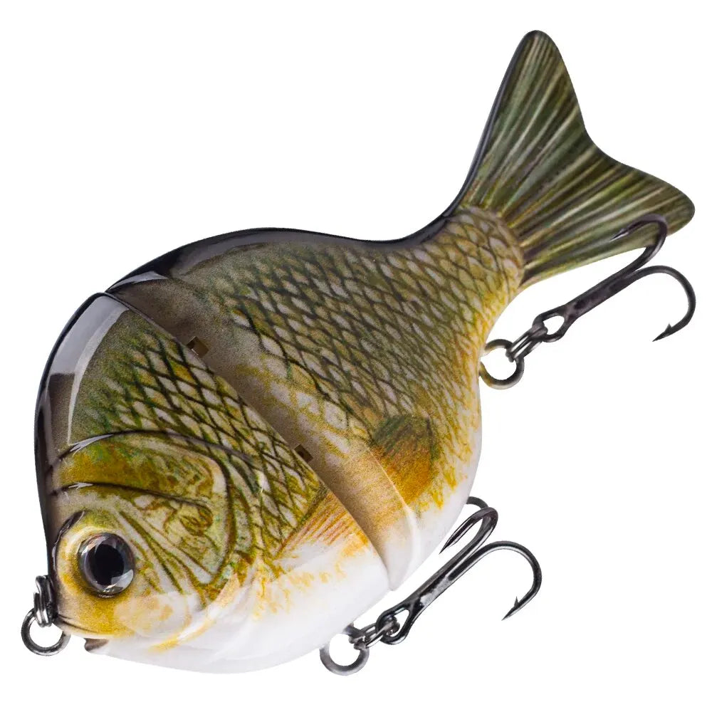 FISH PIERCING 1PCS 9CM 34.5G Glide Bait Single-jointed Plastic Swimbait Sunfish Fishing Bass Lures