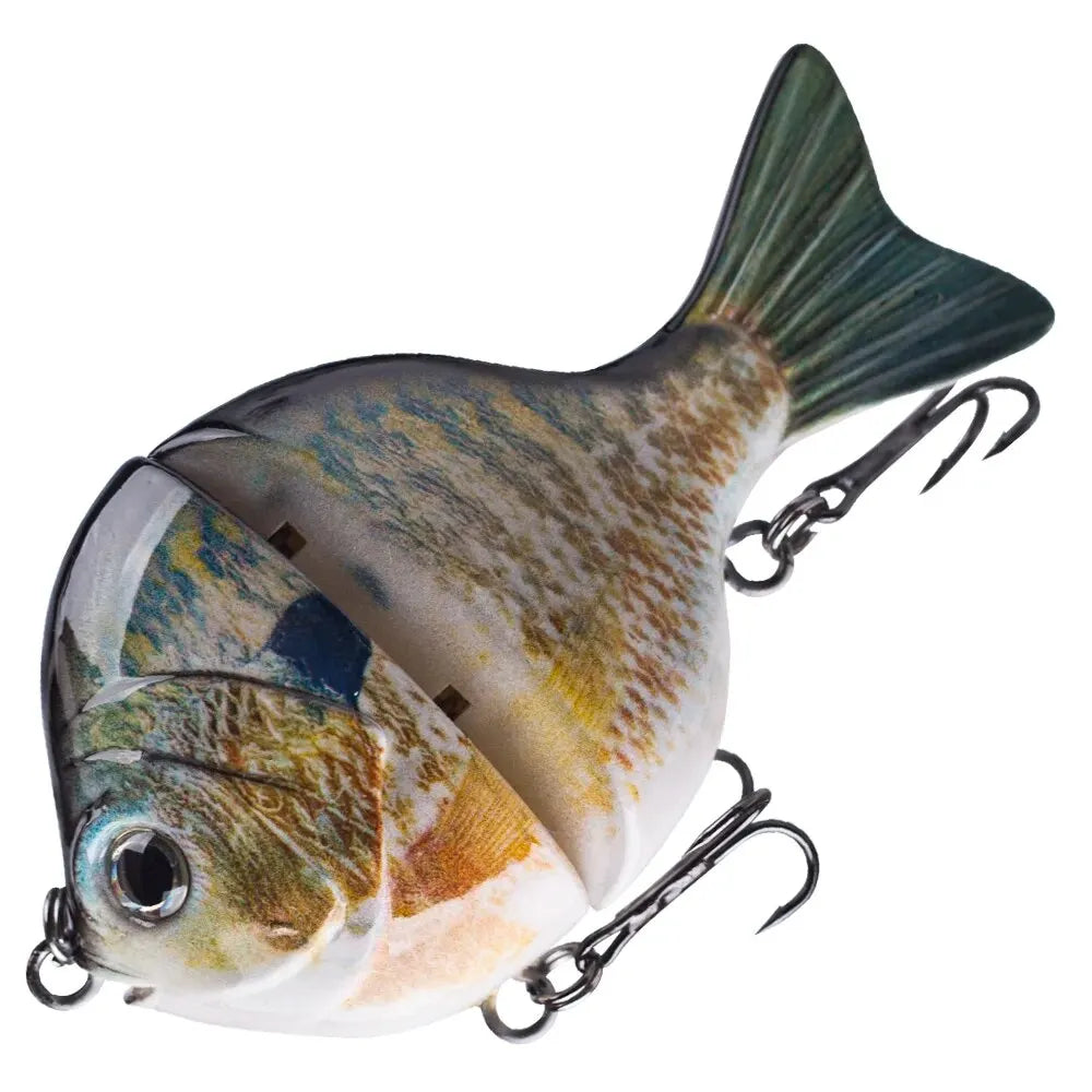 FISH PIERCING 1PCS 9CM 34.5G Glide Bait Single-jointed Plastic Swimbait Sunfish Fishing Bass Lures