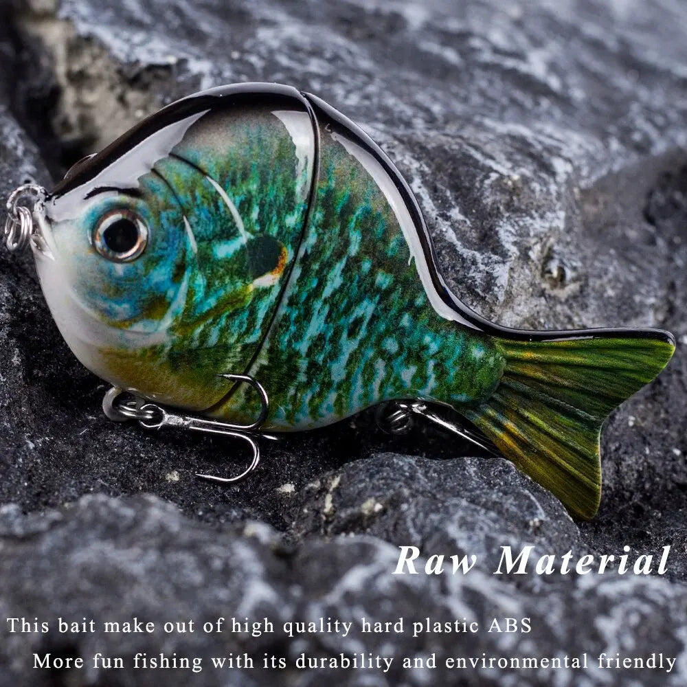 FISH PIERCING 1PCS 9CM 34.5G Glide Bait Single-jointed Plastic Swimbait Sunfish Fishing Bass Lures