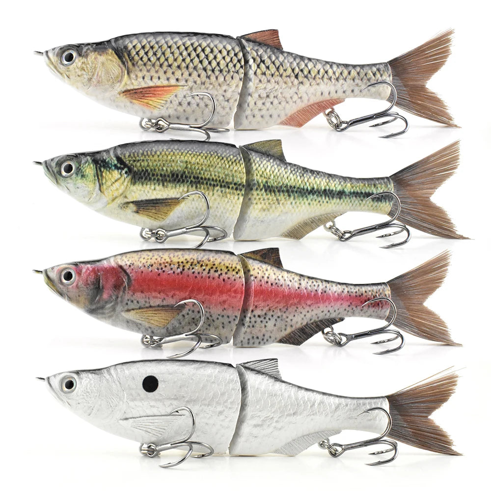 FISH PIERCING ODS 3D Multi Jointed Bait Fishing Swimbait 2 Segment Glide S Swimming Trout Fresh Water Slow Sink Fish Bait