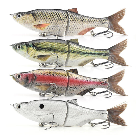 FISH PIERCING ODS 3D Multi Jointed Bait Fishing Swimbait 2 Segment Glide S Swimming Trout Fresh Water Slow Sink Fish Bait