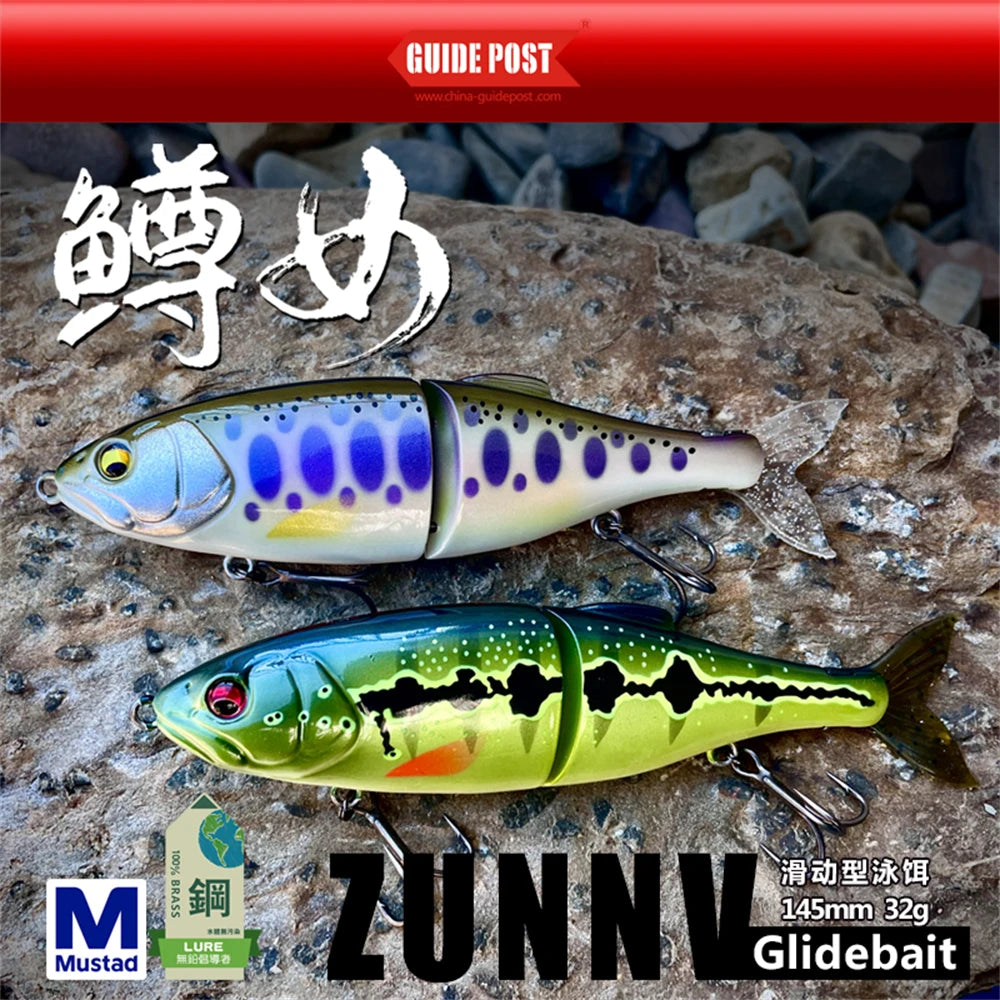 FISH PIERCING LURES 145mm/35g Slow-Sinking Pencil Lure - 2-Section Swimbait for Trout/Bass, Long Casting & Lifelike Action Glidebait