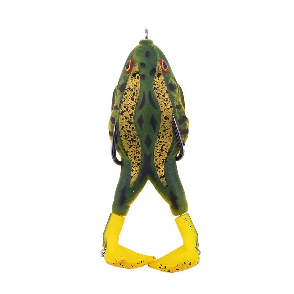 FISH PIERCING Frog Lure Double Propeller Legs Silicone Soft Baits 13.6g 16.6g Topwater Wobblers Artificial Bait For Bass Catfish Fishing Tools