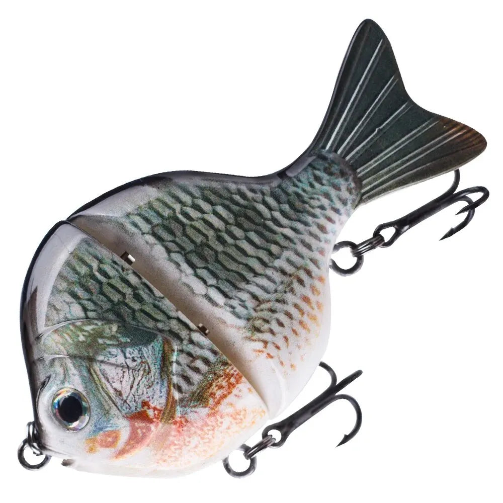 FISH PIERCING 1PCS 9CM 34.5G Glide Bait Single-jointed Plastic Swimbait Sunfish Fishing Bass Lures