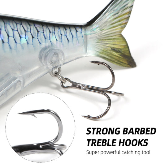 FISH PIERCING 178mm 82g Sinking Glide Bait Fishing Lures Jointed Swim Bait Rattle Balls Inside Wobblers Pesca Slide Sea River
