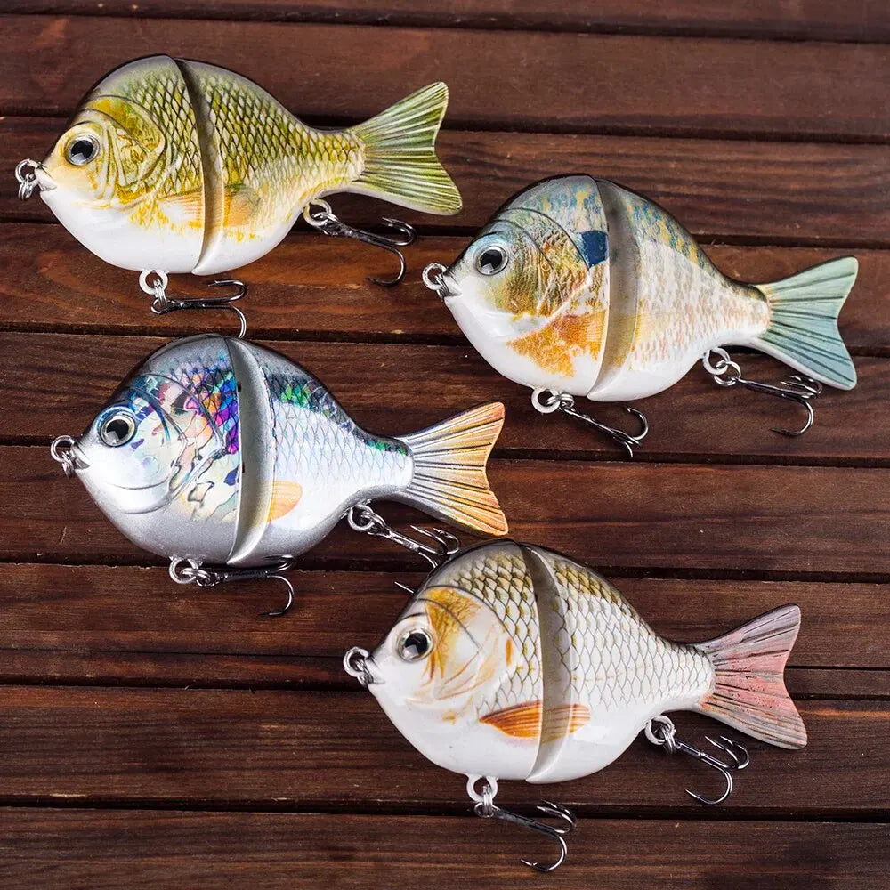 FISH PIERCING 1PCS 9CM 34.5G Glide Bait Single-jointed Plastic Swimbait Sunfish Fishing Bass Lures