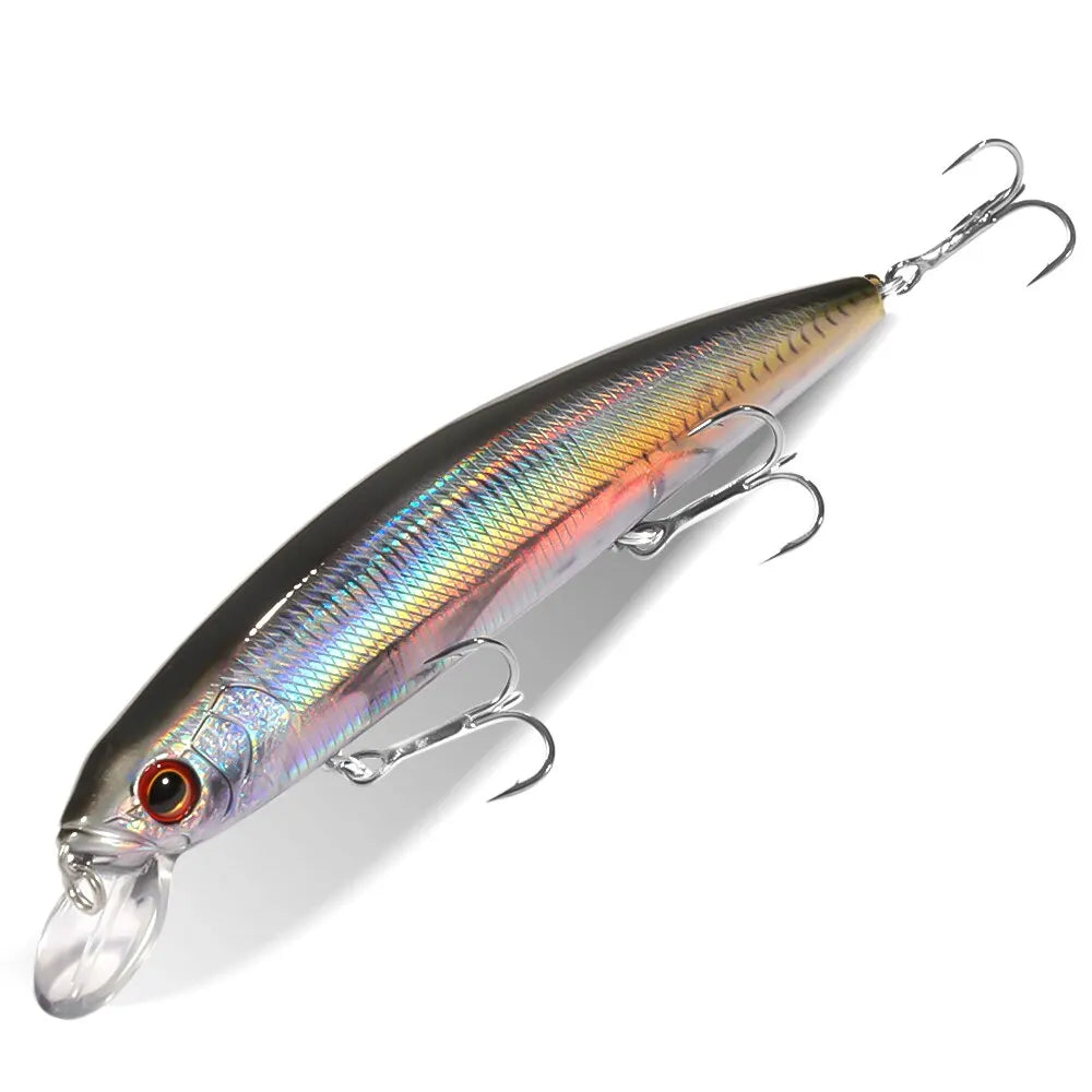 FISH PIERCING LURES Suspension Minnow 14cm 24g Fishing Lure Top Water Weight System Hard Pesca Strong Treble Hooks Wobbler Jerkbait Swimbait Bait