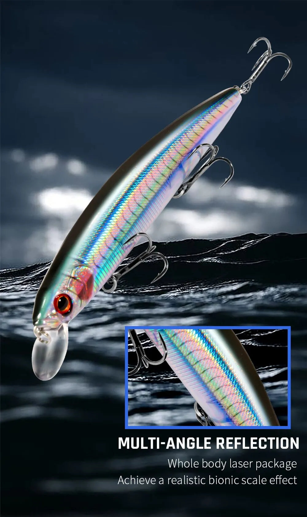 FISH PIERCING LURES Suspension Minnow 14cm 24g Fishing Lure Top Water Weight System Hard Pesca Strong Treble Hooks Wobbler Jerkbait Swimbait Bait