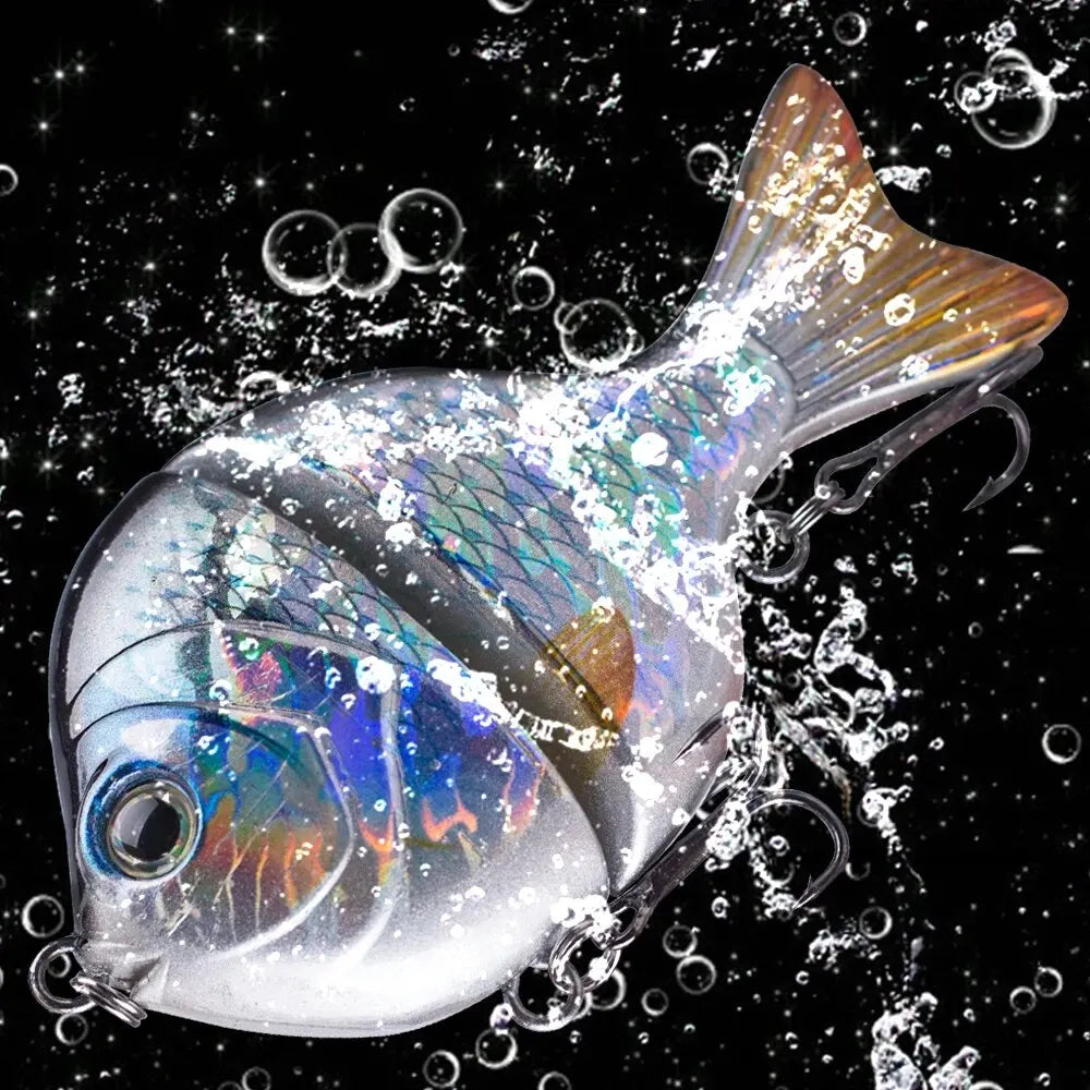 FISH PIERCING 1PCS 9CM 34.5G Glide Bait Single-jointed Plastic Swimbait Sunfish Fishing Bass Lures