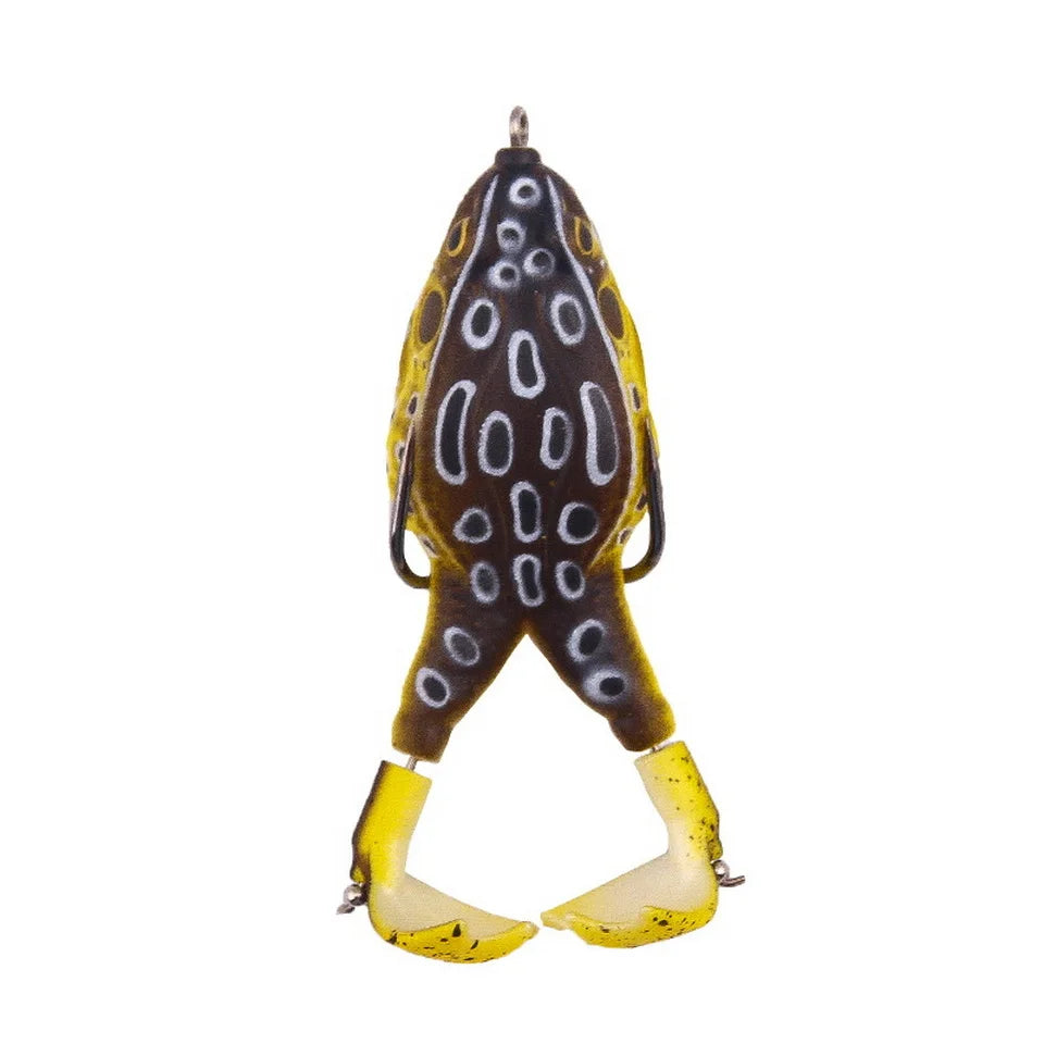 FISH PIERCING Frog Lure Double Propeller Legs Silicone Soft Baits 13.6g 16.6g Topwater Wobblers Artificial Bait For Bass Catfish Fishing Tools