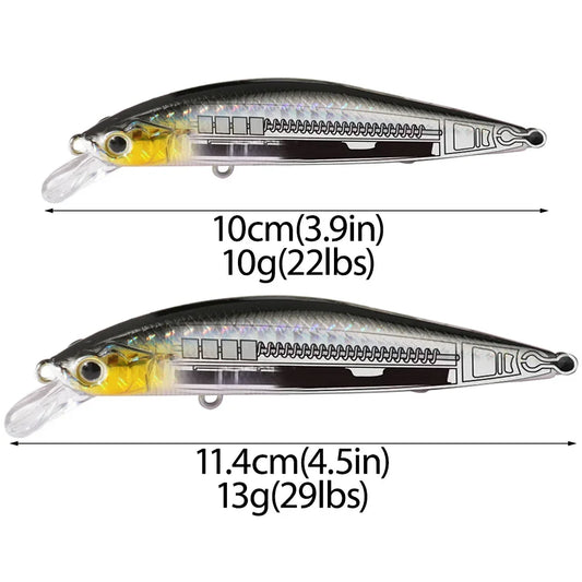 FISH PIERCING Suspending Minnow 10g 13g Fishing Lure Magnetic Boost Jerkbait Crank Pesca Carp Popper Sea Pike Swimbait Wobbler Artificial Bait