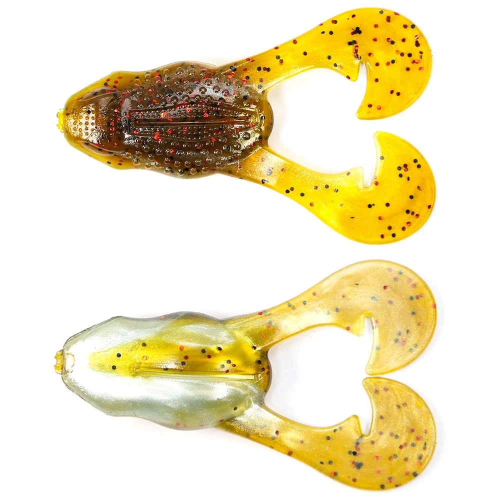 FISH PIERCING 73mm Floating Soft Fishing Lure Frog Baits Trout Bass Lure Silicone Swimbait Jigging Wobblers For Pike Artifical Rubber Bait