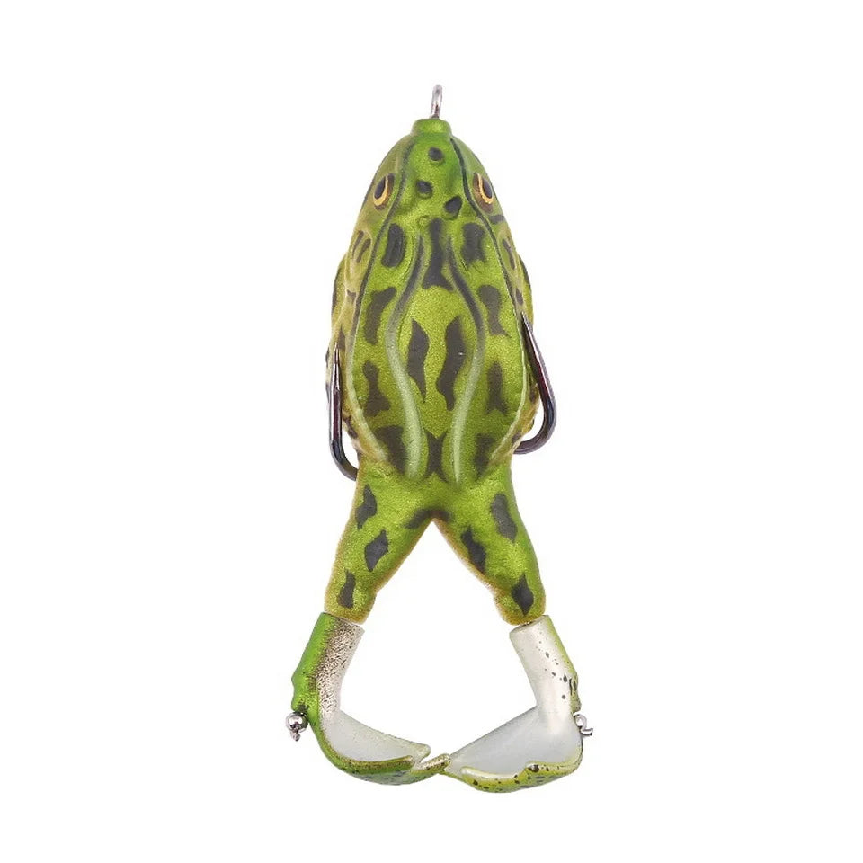 FISH PIERCING Frog Lure Double Propeller Legs Silicone Soft Baits 13.6g 16.6g Topwater Wobblers Artificial Bait For Bass Catfish Fishing Tools
