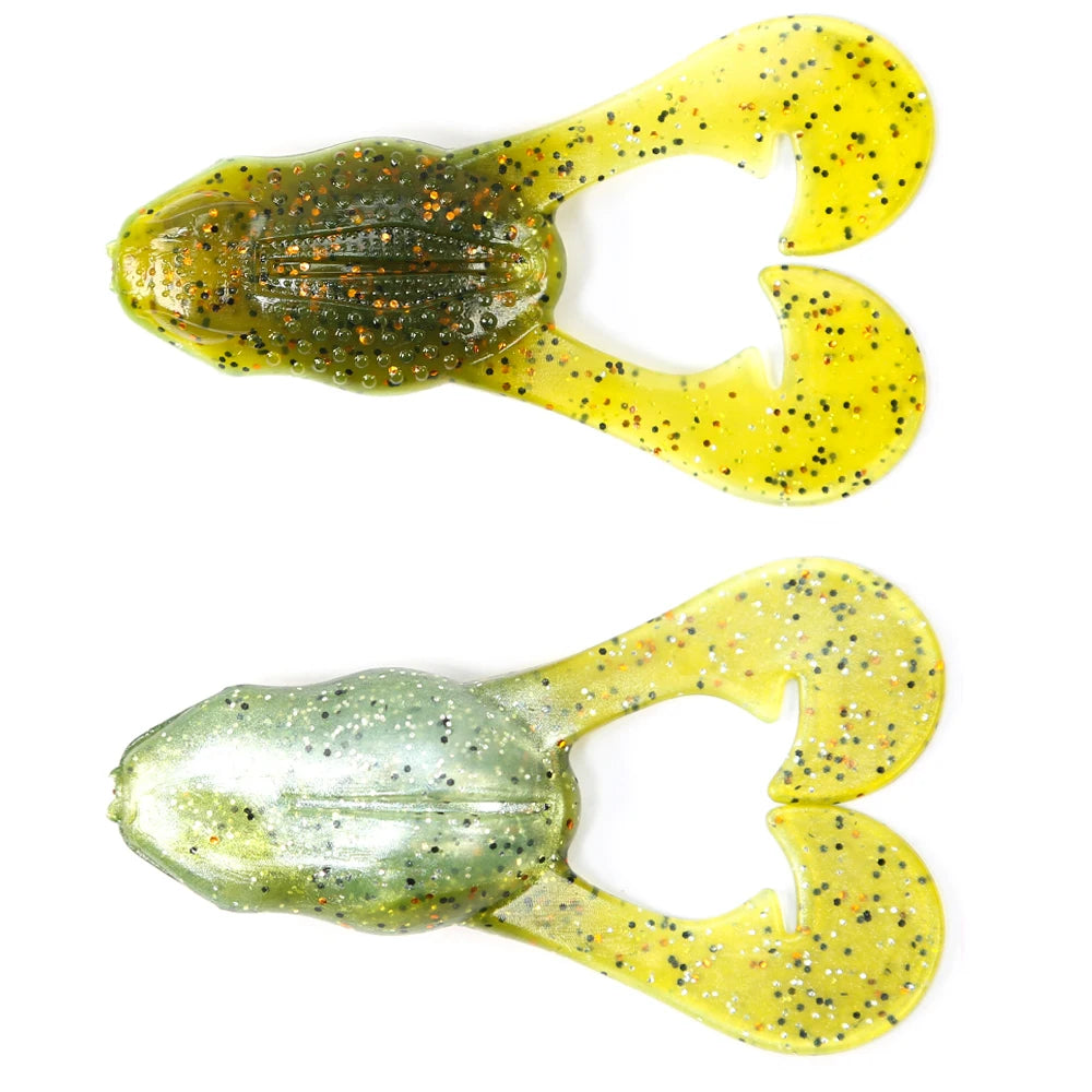 FISH PIERCING 73mm Floating Soft Fishing Lure Frog Baits Trout Bass Lure Silicone Swimbait Jigging Wobblers For Pike Artifical Rubber Bait