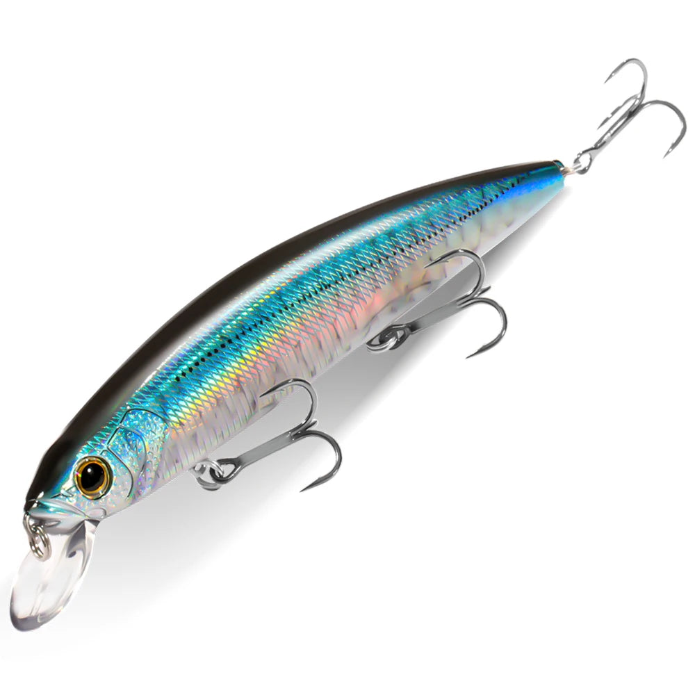 FISH PIERCING LURES Suspension Minnow 14cm 24g Fishing Lure Top Water Weight System Hard Pesca Strong Treble Hooks Wobbler Jerkbait Swimbait Bait
