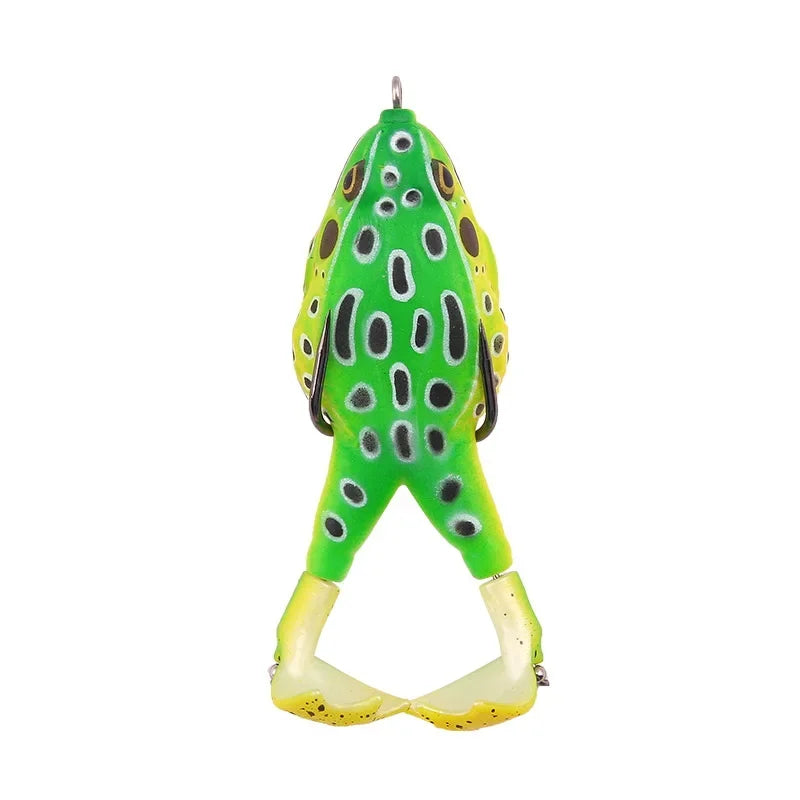 FISH PIERCING Frog Lure Double Propeller Legs Silicone Soft Baits 13.6g 16.6g Topwater Wobblers Artificial Bait For Bass Catfish Fishing Tools